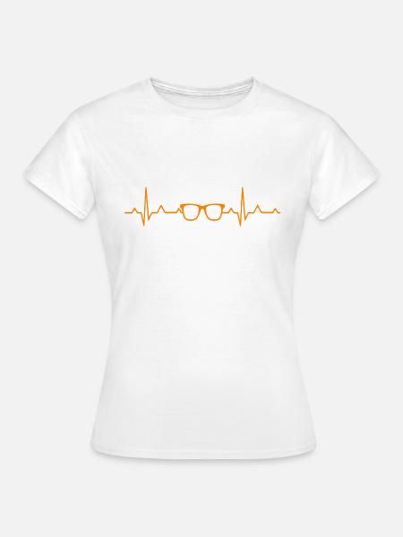 Herzschlag Optiker Geschenkidee - Frauen T-Shirt - Weiß