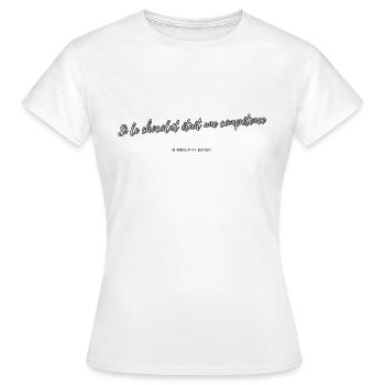Compétence chocolat - T-shirt Femme - blanc - Devant - AI Model Female 172 dark (172cm)