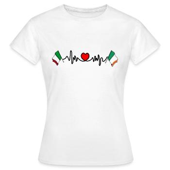 Cardio Cardio avec Drapeau Italie, Irlande - T-shirt Femme - blanc - Devant - AI Model Female 172 dark (172cm)