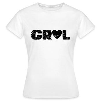 LoveGravel Noir - T-shirt Femme - blanc - Devant - AI Model Female 172 dark (172cm)