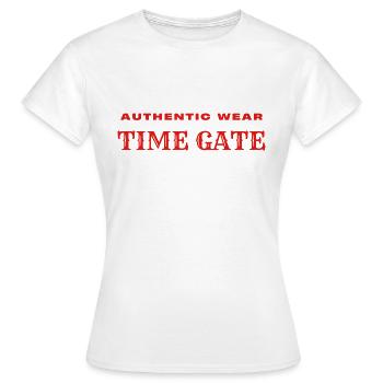 Authentic Wear TIMEGATE - Women's T-Shirt - white - Front - AI Model Female 172 dark (172cm)