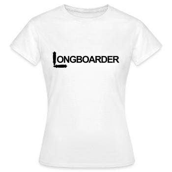 Longboard,longboarder,longboard, planche à roulett - T-shirt Femme - blanc - Devant - AI Model Female 172 dark (172cm)