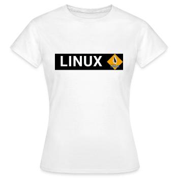 Chemise Linux - T-shirt Femme - blanc - Devant - AI Model Female 172 dark (172cm)