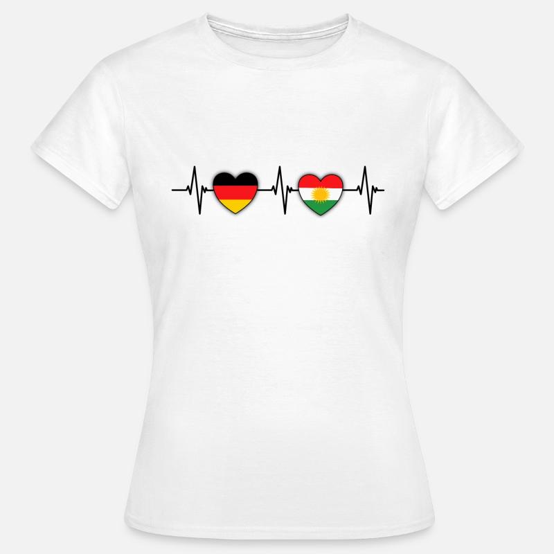 Kurdistan Kurdisch Kurde Rojava Geschenk - Frauen T-Shirt - Weiß