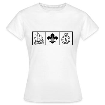 Pfadfinder / Pfadfinder - Frauen T-Shirt - Weiß - Vorne - AI Model Female 172 dark (172cm)