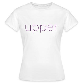 Upper Class upgrade - Purple - Women's T-Shirt - white - Front - AI Model Female 172 dark (172cm)