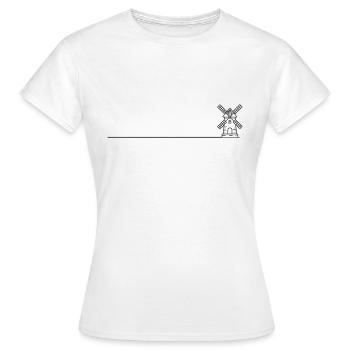 Icône de moulin à vent - T-shirt Femme - blanc - Devant - AI Model Female 172 dark (172cm)