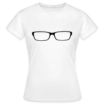 Fashion Brille - Frauen T-Shirt - Weiß - Vorne - AI Model Female 172 dark (172cm)