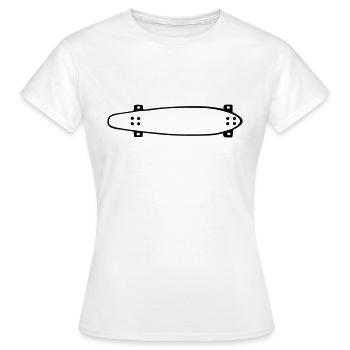 Longboard,longboarder,longboard, planche à roulett - T-shirt Femme - blanc - Devant - AI Model Female 172 dark (172cm)