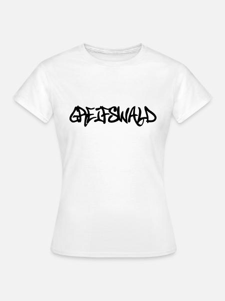 Greifswald Graffiti - Frauen T-Shirt - Weiß