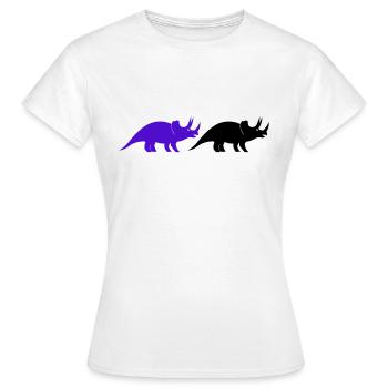Tricératops - T-shirt Femme - blanc - Devant - AI Model Female 172 dark (172cm)