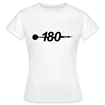 dard, 180, triple, fléchettes, club, acier,double - T-shirt Femme - blanc - Devant - AI Model Female 172 dark (172cm)