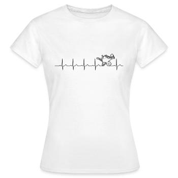 Heartbeat Brouette Jardin Jardinier Jardinier - T-shirt Femme - blanc - Devant - AI Model Female 172 dark (172cm)