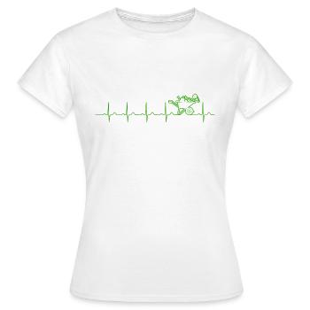 Heartbeat Brouette Jardin Jardinier Jardinier - T-shirt Femme - blanc - Devant - AI Model Female 172 dark (172cm)