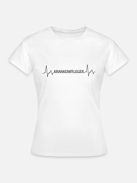 Herzschlag Krankenpfleger - Frauen T-Shirt - Weiß