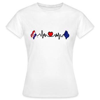 Cardio Cardio avec Drapeau Croatie, Europe - T-shirt Femme - blanc - Devant - AI Model Female 172 dark (172cm)