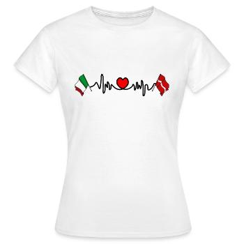 Cardio Cardio avec drapeau Italie, Lettonie - T-shirt Femme - blanc - Devant - AI Model Female 172 dark (172cm)