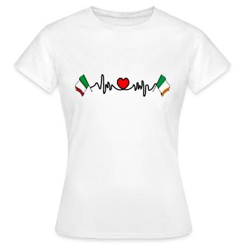 Cardio Cardio avec Drapeau Italie, Irlande - T-shirt Femme - blanc - Devant - AI Model Female 172 dark (172cm)
