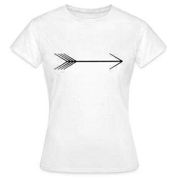 flèche - T-shirt Femme - blanc - Devant - AI Model Female 172 dark (172cm)