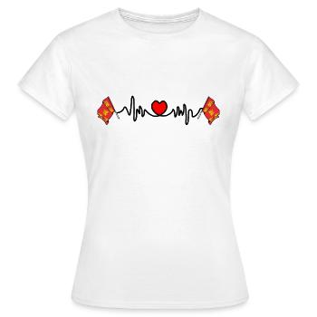 Heart rate cardio for Poitou Charentes - Women's T-Shirt - white - Front - AI Model Female 172 dark (172cm)