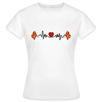 Herzfrequenz-Cardio für Nordmazedonien - Frauen T-Shirt - Weiß - Vorne - AI Model Female 172 dark (172cm)