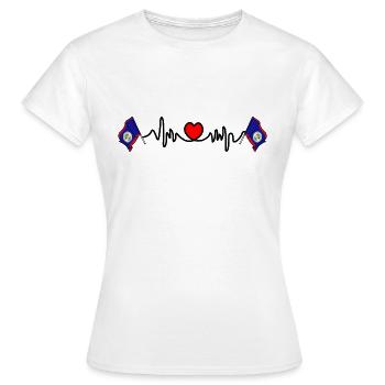 Herzfrequenz-Cardio für Belize - Frauen T-Shirt - Weiß - Vorne - AI Model Female 172 dark (172cm)