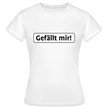 Gefällt mir - Frauen T-Shirt - Weiß - Vorne - AI Model Female 172 dark (172cm)