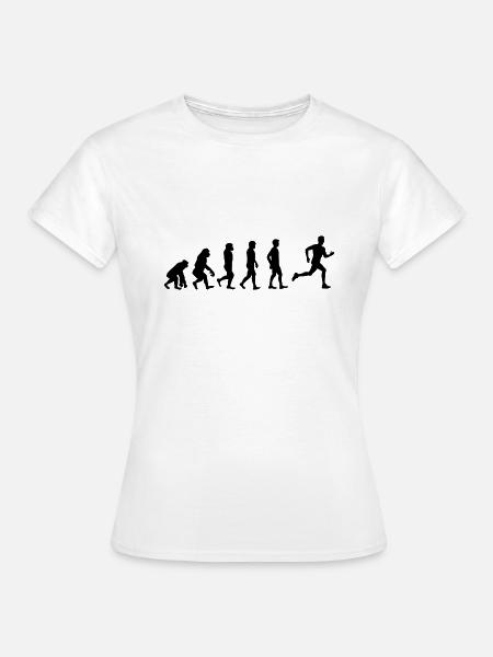 Evolution Running - Frauen T-Shirt - Weiß