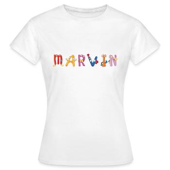 Marvin - Frauen T-Shirt - Weiß - Vorne - AI Model Female 172 dark (172cm)