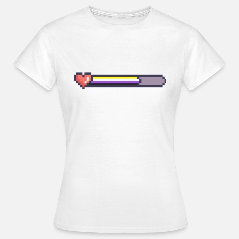 Non binary loading bar - Women's T-Shirt - white