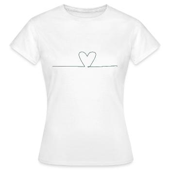green heart - Women's T-Shirt - white - Front - AI Model Female 172 dark (172cm)