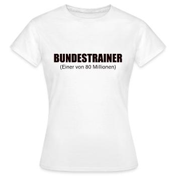 Bundestrainer T-Shirt - Frauen T-Shirt - Weiß - Vorne - AI Model Female 172 dark (172cm)