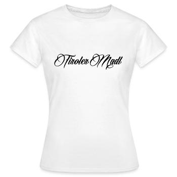 Tiroler Madl - Farbwechsel möglich - Frauen T-Shirt - Weiß - Vorne - AI Model Female 172 dark (172cm)