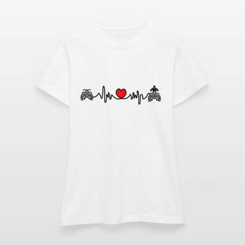 Quad-Herzfrequenz oder Kardiogramm Frauen T-Shirt