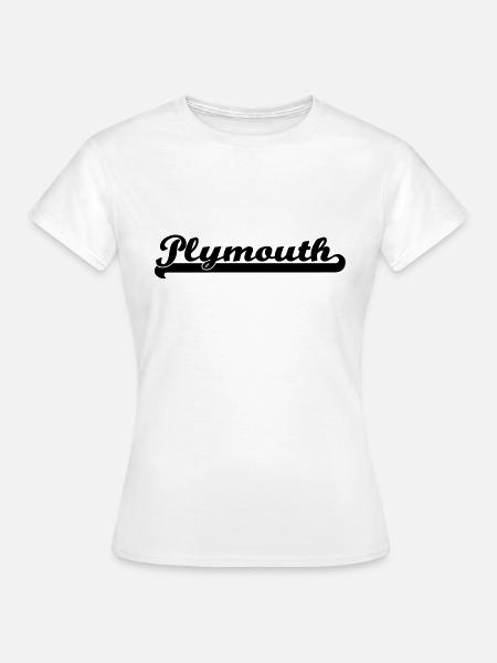plymouth schrift - Frauen T-Shirt - Weiß