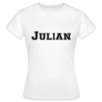 julian - Frauen T-Shirt - Weiß - Vorne - AI Model Female 172 dark (172cm)