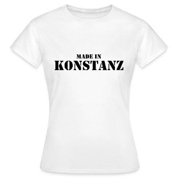 Fabriqué à Constance - Lac de Constance - T-shirt Femme - blanc - Devant - AI Model Female 172 dark (172cm)