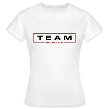 Team Mitglied - Frauen T-Shirt - Weiß - Vorne - AI Model Female 172 dark (172cm)