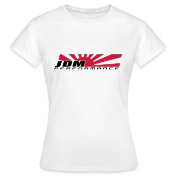 JDM PERFORMANCE Japan Rising Sun - Frauen T-Shirt - Weiß - Vorne - AI Model Female 172 dark (172cm)