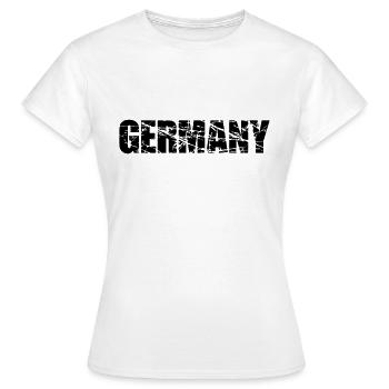 déchirures texte gratter 3 couleurs Allemagne nati - T-shirt Femme - blanc - Devant - AI Model Female 172 dark (172cm)