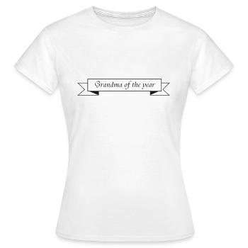 Grandma of the year - Women's T-Shirt - white - Front - AI Model Female 172 dark (172cm)