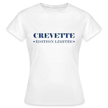 crevette - T-shirt Femme - blanc - Devant - AI Model Female 172 dark (172cm)