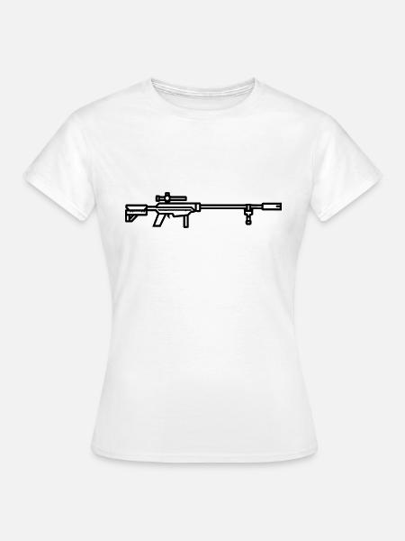 Scharfschützen-Schrotflinte - Frauen T-Shirt - Weiß