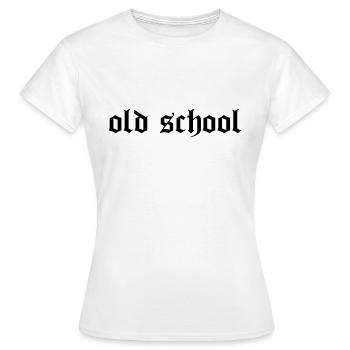 "Old School" - Frauen T-Shirt - Weiß - Vorne - AI Model Female 172 dark (172cm)