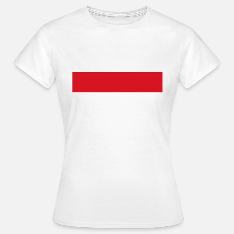 Red stripe - Women's T-Shirt - white