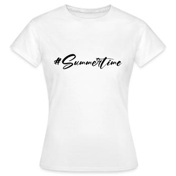 Sommerzeit - Frauen T-Shirt - Weiß - Vorne - AI Model Female 172 dark (172cm)