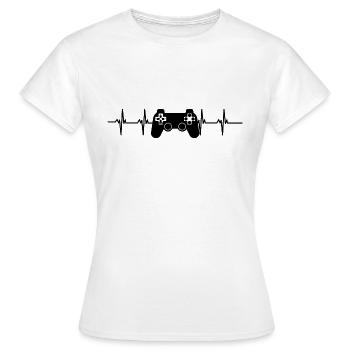 Konsolen-Heartbeat - Frauen T-Shirt - Weiß - Vorne - AI Model Female 172 dark (172cm)