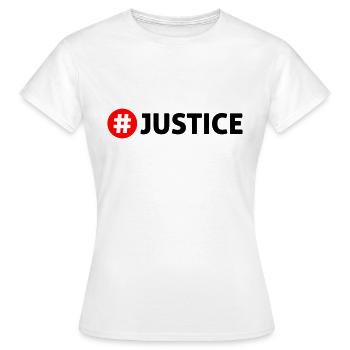 Justice - Women's T-Shirt - white - Front - AI Model Female 172 dark (172cm)