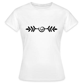 Ligne de brindilles Squiggles - T-shirt Femme - blanc - Devant - AI Model Female 172 dark (172cm)