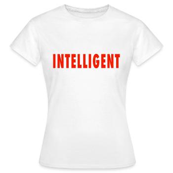 intelligent - Frauen T-Shirt - Weiß - Vorne - AI Model Female 172 dark (172cm)